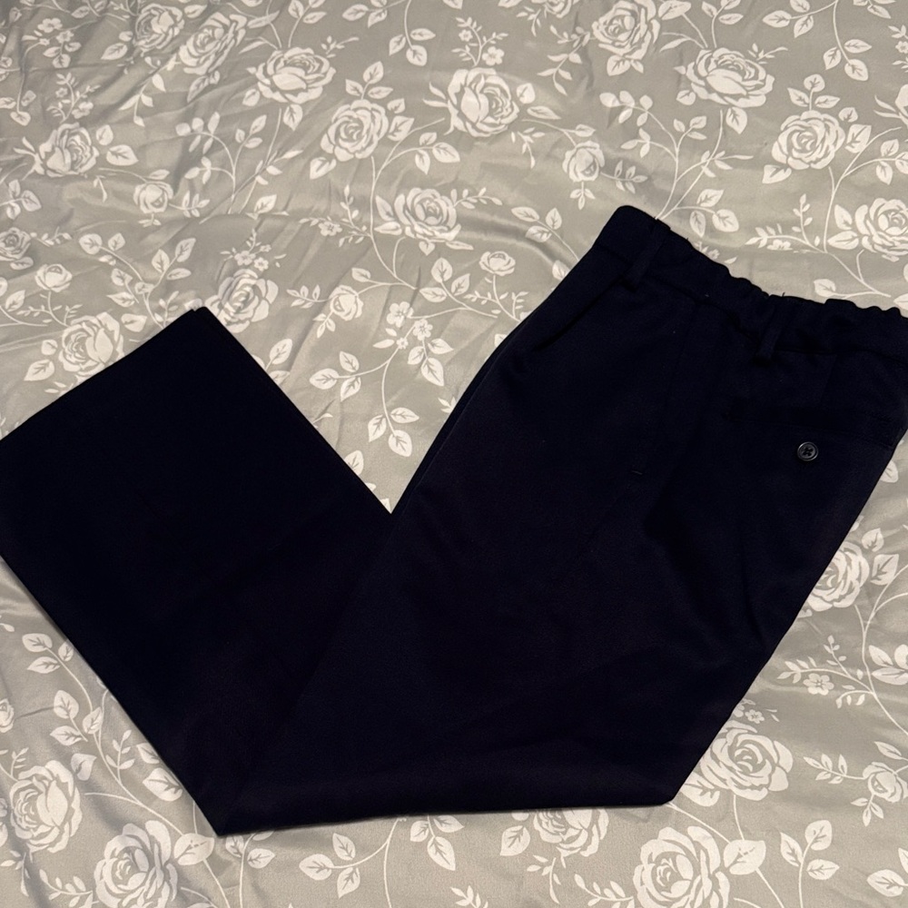Janie and Jack Boys Navy Dress Pants with Elastic Waist